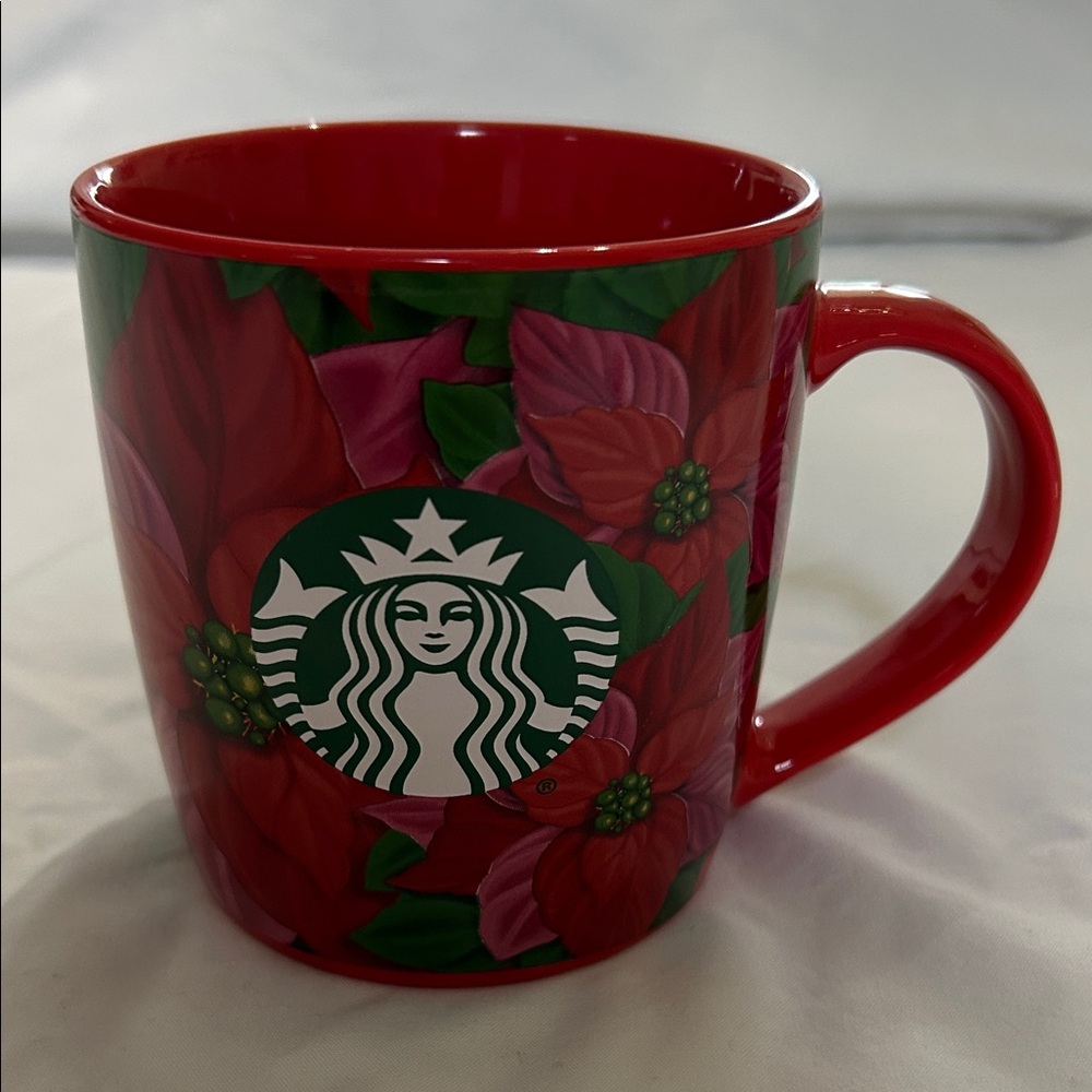 Starbucks Festive Red Poinsettia Mug